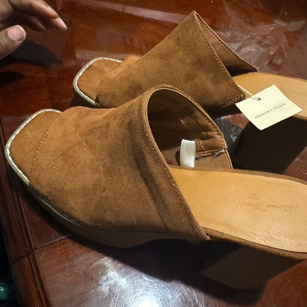 Missoni for Target Tan Platform Shoes with Suede Finish